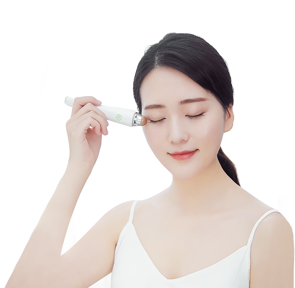 砭石眼部按摩仪半球形砭石按摩头展示