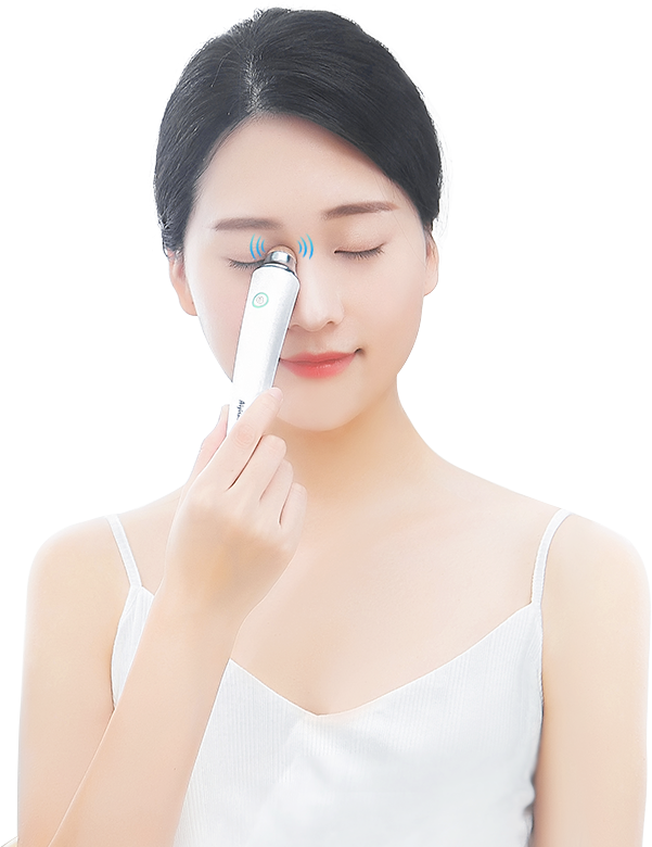 砭石眼部按摩仪穴位按摩示意